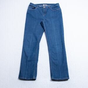 Jones NY Jeans Womens 12 - 32x28 Today Jean Straight Med Blue Wash Denim *READ